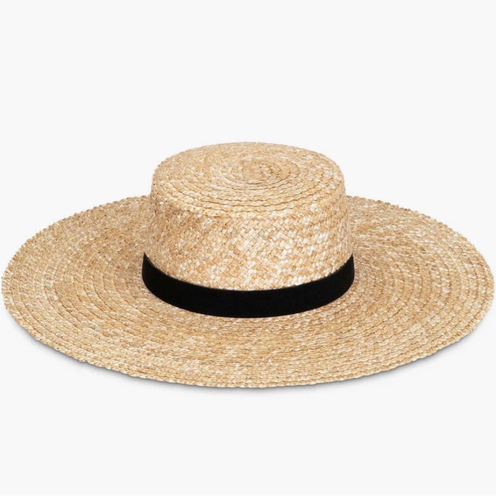 Lack Of Color Tan and Black Wide-Brimmed Hat